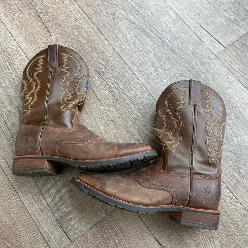 Double H boots DH7004 men size 11 boots Noah Western Ropers brown